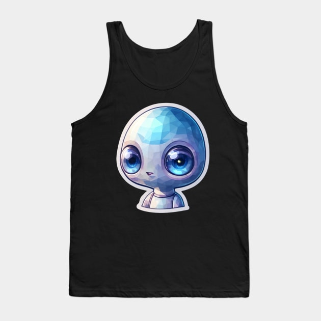 Cute Kawaii Alien II Tank Top by jeanmbart